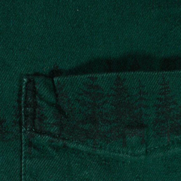 Men's Old Navy Pine Tree Green Button Down Short Sleeve Shirt Size XL - Picture 8 of 10